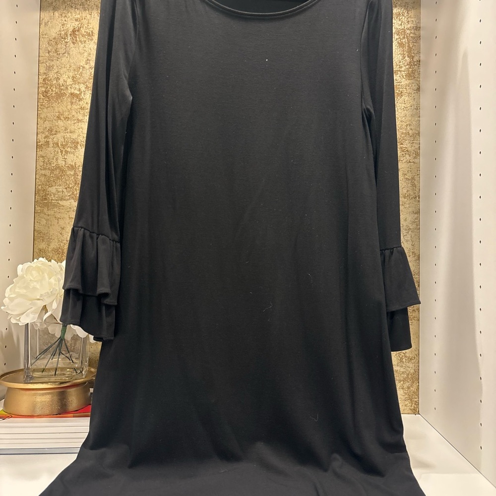 White House Black Market Black Long Sleeve Dress
